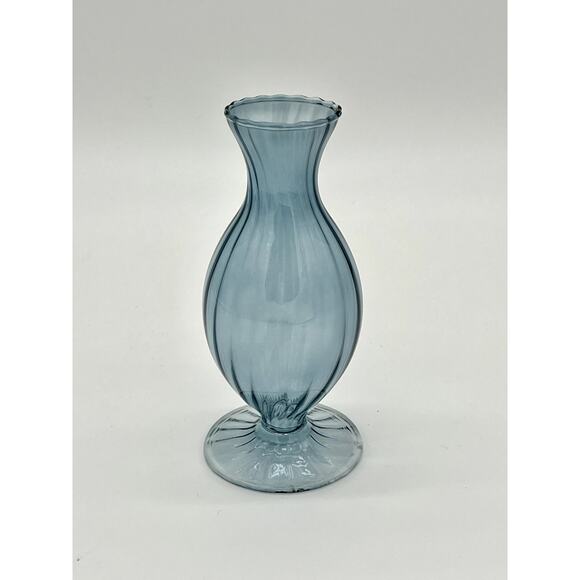BLUE GLASS DELICATE VASE - Picture 1 of 6